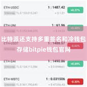比特派还支持多重签名和冷钱包存储bitpie钱包官网